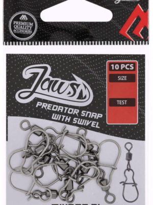Agrafka z krętlikiem Jaws Predator Snap Mikado (10szt.)