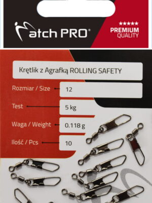 Krętlik z agrafką Rolling Safety MatchPro (10szt.)
