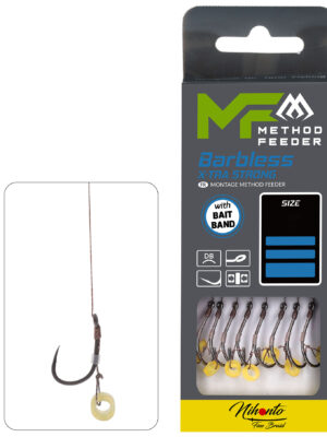 Przypony Method Feeder Mikado X-Tra Strong / plecionka / gumka (bez zadziora)