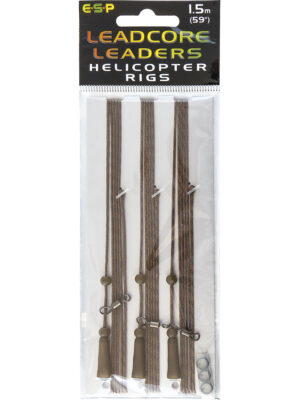 Gotowy zestaw karpiowy ESP Leadcore Helicopter Rigs 1,5m (op. 3szt.)