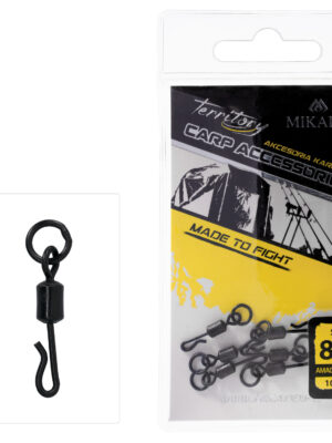 Krętlik karpiowy szybkiej wymiany z kółkiem nr 8 Mikado (op. 10szt.)