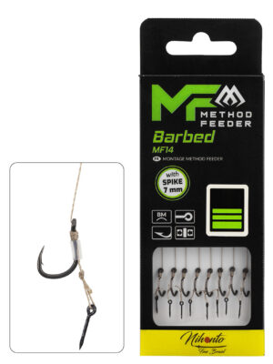 Przypony Method Feeder Mikado MF14 / plecionka / igła (z zadziorem)